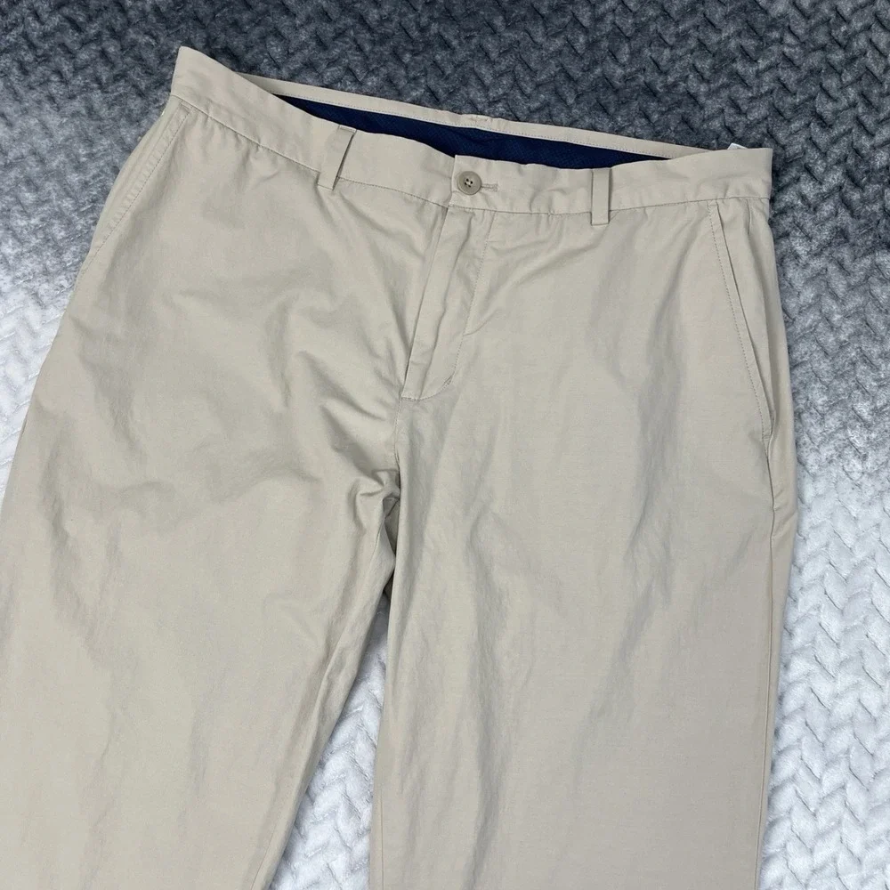 Vineyard Vines On The Go 5 Pocket Pants Mens 36x32 Khaki Golf OTG Lightweight
